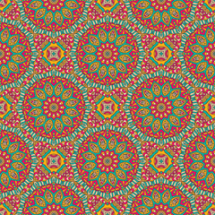 Ethnic floral seamless pattern