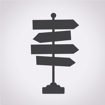 Direction road sign icon