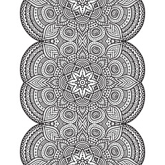 Ethnic floral seamless pattern