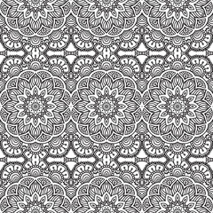 Ethnic floral seamless pattern