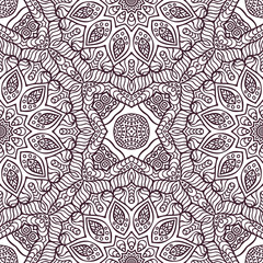 Ethnic floral seamless pattern