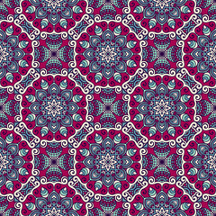Ethnic floral seamless pattern