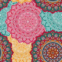 Ethnic floral seamless pattern