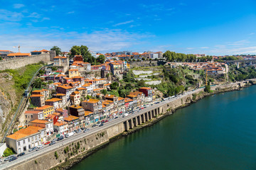 Fototapeta na wymiar Aerial view of Porto in Portugal