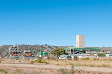 Fototapeta na wymiar Infrastructure of a diamond mine