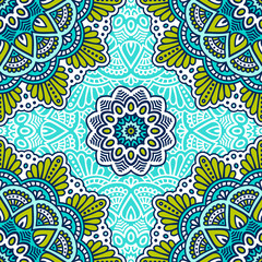 Ethnic floral seamless pattern