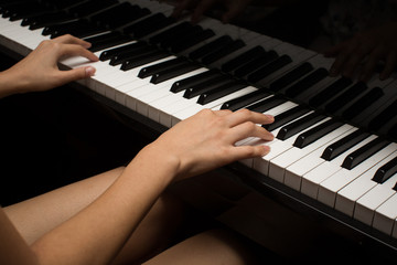 Playing piano