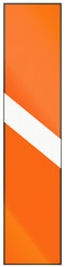 Indonesian countdown marker on the left side announcing roadworks in 150 meters distance