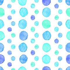 Seamless watercolor dots pattern