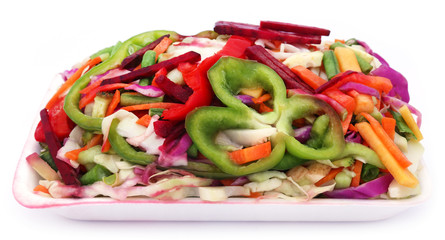 Sliced vegetables