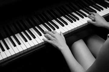 Playing piano