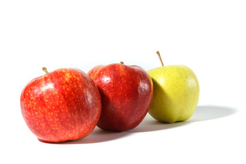 An image of apples on white background