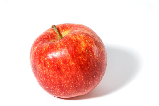 An image of red apple on white background