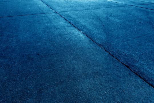 Concrete floor aircraft runaway background blue