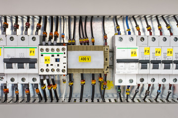 control panel with circuit-breakers (fuse)