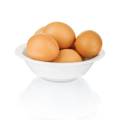Eggs in a bowl.