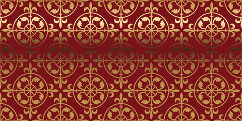 Vector card with a gold pattern. Design elements in a gothic style. Perfect for greetings, invitations and announcements. Vector file