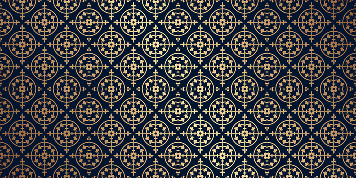 Vector card with a gold pattern. Design elements in a gothic style. Perfect for greetings, invitations and announcements. Vector file