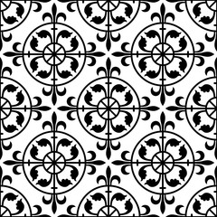 Gothic seamless pattern. Elements in a medieval style. Ornament for a tiles and mosaics. Vector illustration
