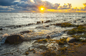 sunset at the Baltic sea