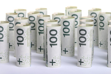 Polskie pieniądze, złotówki, banknoty, oszczędzanie © milushka
