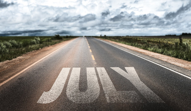 July written on rural road