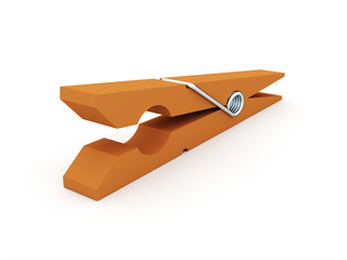 Wooden clothes pin rendered