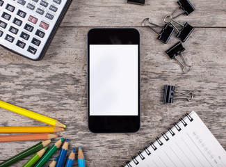 back to school concept on wood background