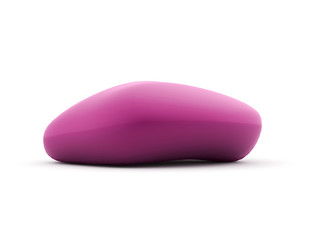 Pink pebbles rendered isolated on white