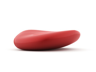 Red pebbles rendered isolated on white