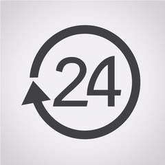 24 hours icon