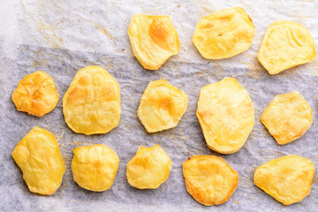 Wheels Potato baked in the oven