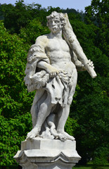 Fototapeta na wymiar Statue near Eggenderg castle in Graz, Austria