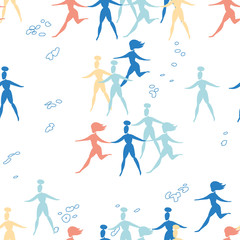 Women silhouettes pattern