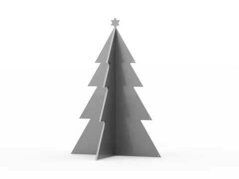 Black abstract christmas trees isolated