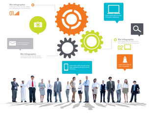 Team Teamwork Cog Functionality Technology Business Concept