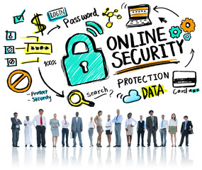 Obraz na płótnie Canvas Online Security Protection Internet Safety Business People
