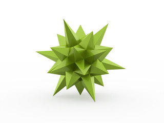 Green abstract star rendered