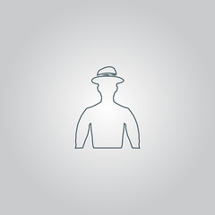 cowboy head vector illustration