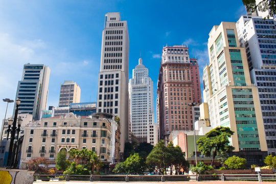 View Of San Paolo On Suny Day, Brazil.