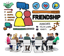 Friendship Group People Social Media Loyalty Concept