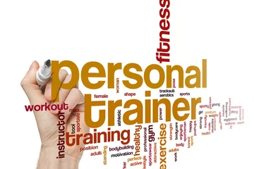Rolgordijnen Personal trainer word cloud © ibreakstock