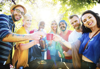 Friend Celebrate Party Picnic Joyful Lifestyle Drinking Concept