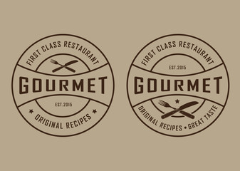 Vintage Retro Gourmet Seals
