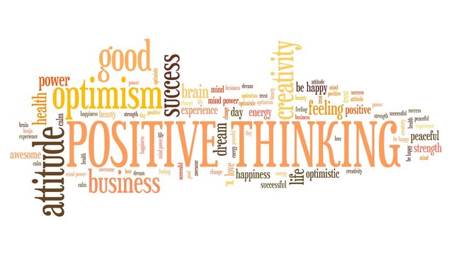 Positive thinking - word cloud
