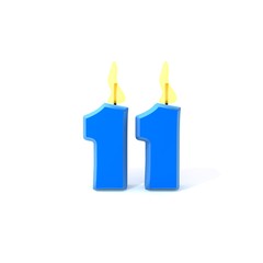 Birthday candles number eleven 