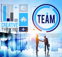 Obraz premium Team Corporate Teamwork Collaboration Assistance Concept