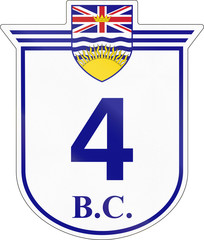 Shield for the British Columbia Highway number 4