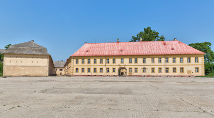 Old building for officers inside the bastion of the fortress complex in the Slovak city of Komarno.