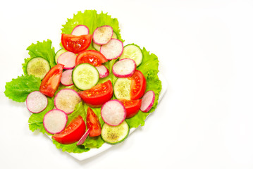appetizing vegetable salad isolated